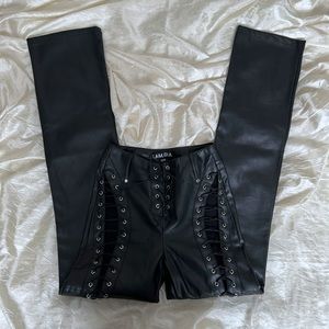 IAMGIA XENIA BLACK LEATHER PANT